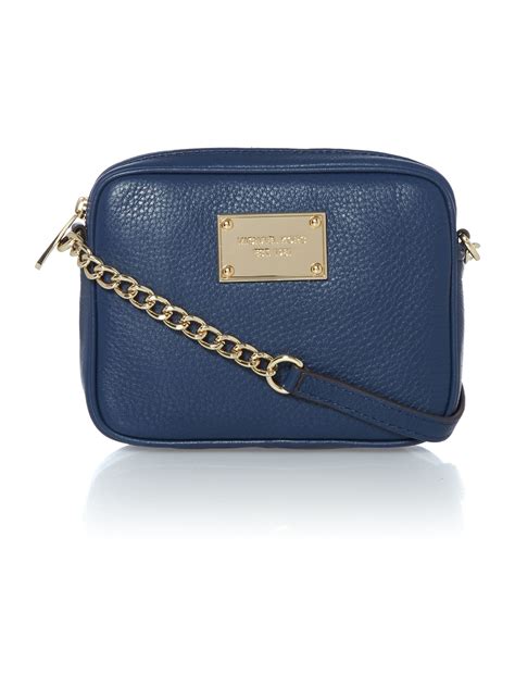 navy and brown michael kors bag|Michael Kors blue crossbody bag.